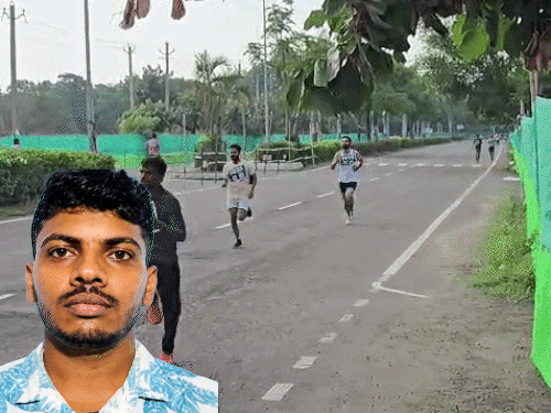 हरियााणा पुलिस भर्ती में दौड़ लगा रहे युवक की मौत:एक राउंड पूरा किया, दूसरे में ट्रैक पर बेसुध होकर गिरा; 3 साल की बेटी, पत्नी गर्भवती