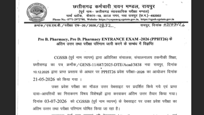 CG PPHT results 2026 declared at cgssb.cgstate.gov.in: Direct link to download scorceards here