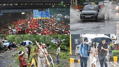 Delhi-Ncr Rain: Season’s 1st heavy rain bring Delhi-NCR to its knees: Waterlogging, traffic chaos, flight delays hit commuters | Delhi News