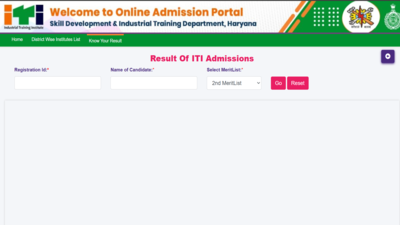 Haryana ITI round 2 merit list 2026 released at admissions.itiharyana.gov.in: Direct link to download here