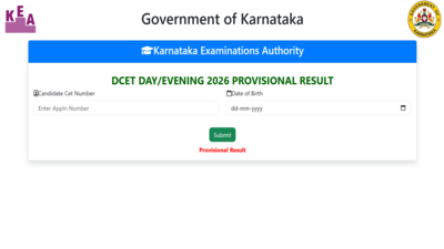 Karnataka DCET provisional result 2026 released at cetonline.karnataka.gov.in: Direct link to download scorecards