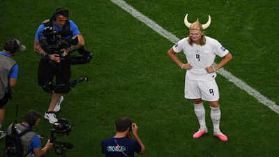 Erling Haaland scores, then dons cowboy gear before unleashing his inner Viking | Football News