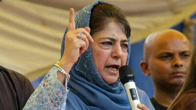 Mehbooba Mufti: Jammu and Kashmir: Mehbooba faces heat over Jantar Mantar comment, opposition accuses her justifying use of force in UT | India News