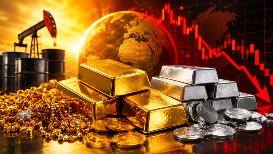 Gold, silver rate today live updates: Gold falls over 2%, silver drops nearly 4% as rising oil prices fuel inflation and rate concerns