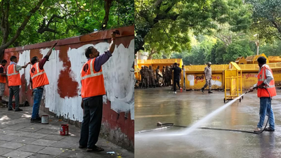 NDMC races to restore Jantar Mantar after CJP protest, removes 52 tonnes of waste | Delhi News
