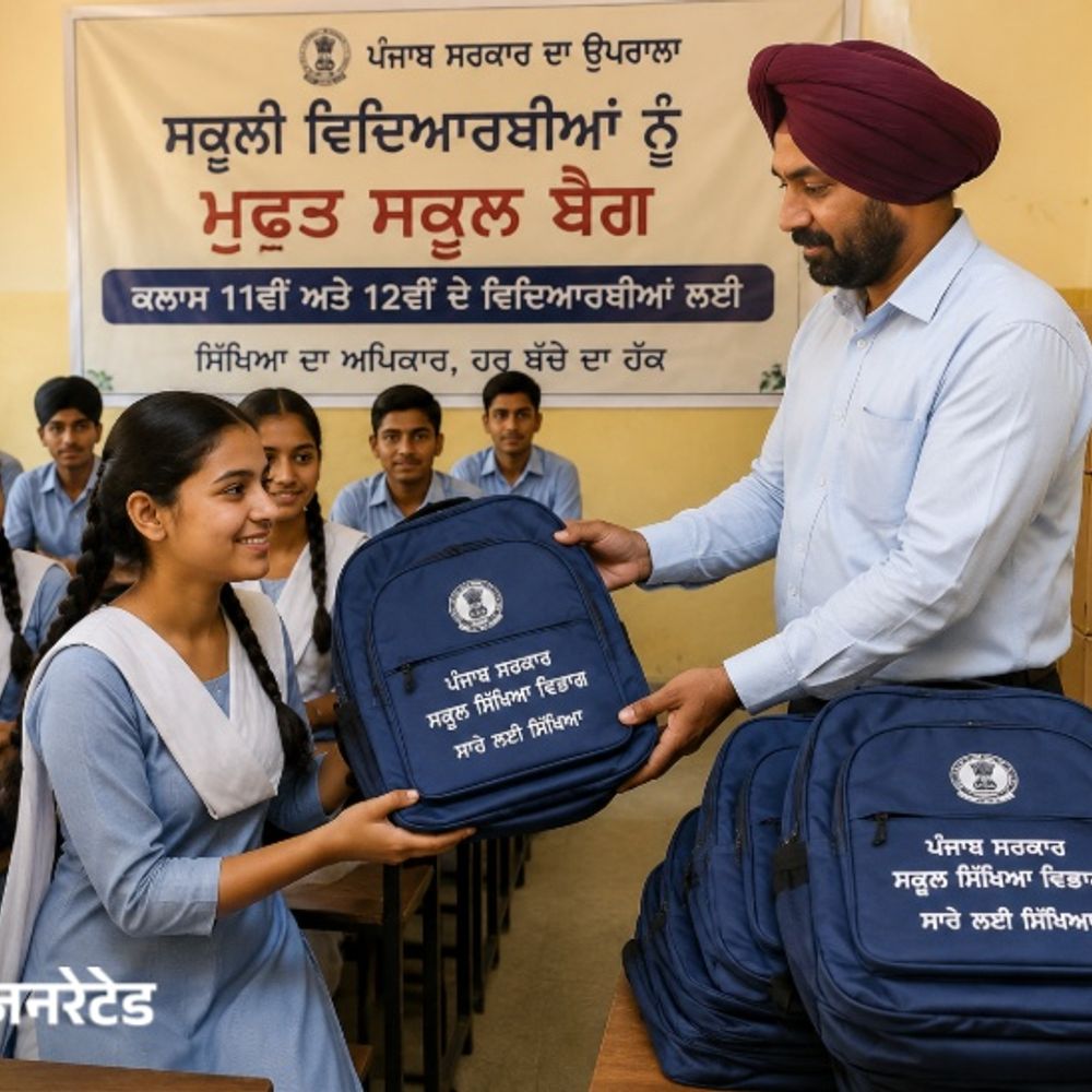 पंजाब में अब छात्रों को मिलेंगे फ्री स्कूल बैग:PSEB की तैयारी, 11वीं और 12वीं के छात्रों को दिए जाएंगे, नई पहल