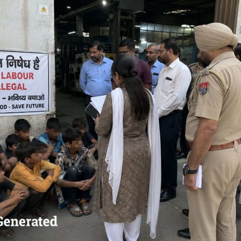 लुधियाना में बाल श्रम पर कार्रवाई:फैक्ट्री से 19 नाबालिग बच्चों का रेस्क्यू, दो फैक्ट्री मालिकों पर केस दर्ज