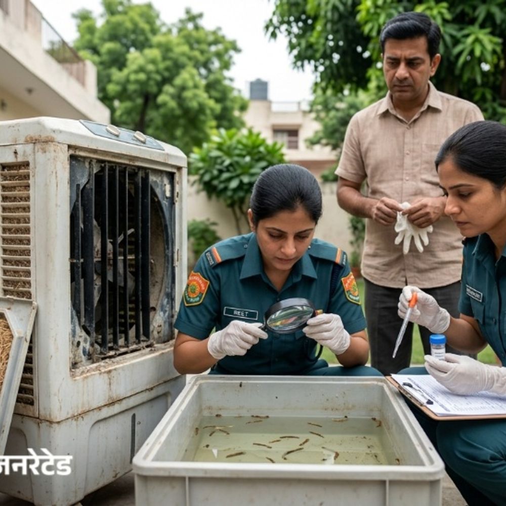 चंडीगढ़ में मलेरिया का लार्वा मिलने पर कटेगा चालान:पहले नोटिस, फिर ₹500 का जुर्माना; प्रशासन ने एंटी-लार्वा अभियान किया तेज