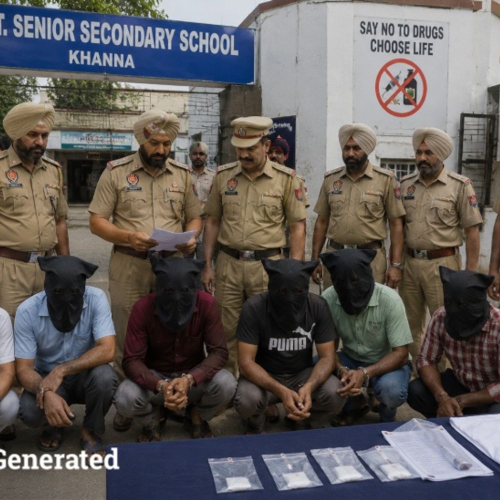 नशा तस्करों के खिलाफ खन्ना पुलिस का एक्शन:स्कूल-कॉलेजों के बाहर की कार्रवाई, पहली बार JJ एक्ट के तहत केस, 6 तस्कर गिरफ्तार