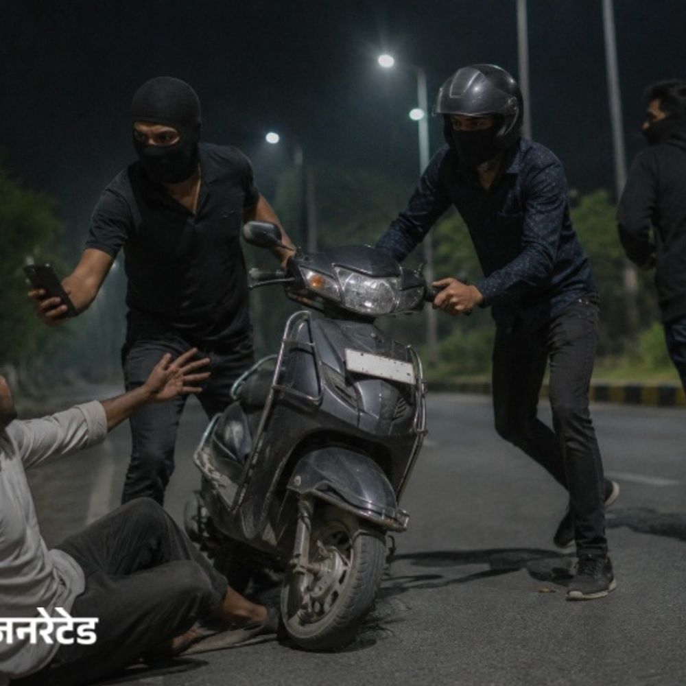 करनाल में दिल्ली के युवक से स्कूटी-मोबाइल लूटा:दोस्त के साथ चंडीगढ़ से लौट रहा, पेशाब करने के लिए रुके, 3-4 बदमाशों ने किया हमला
