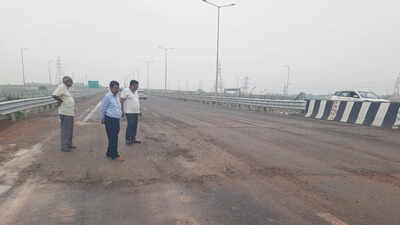 Road cave-in on Delhi-Dehradun Expressway fixed after heavy rain | Delhi News